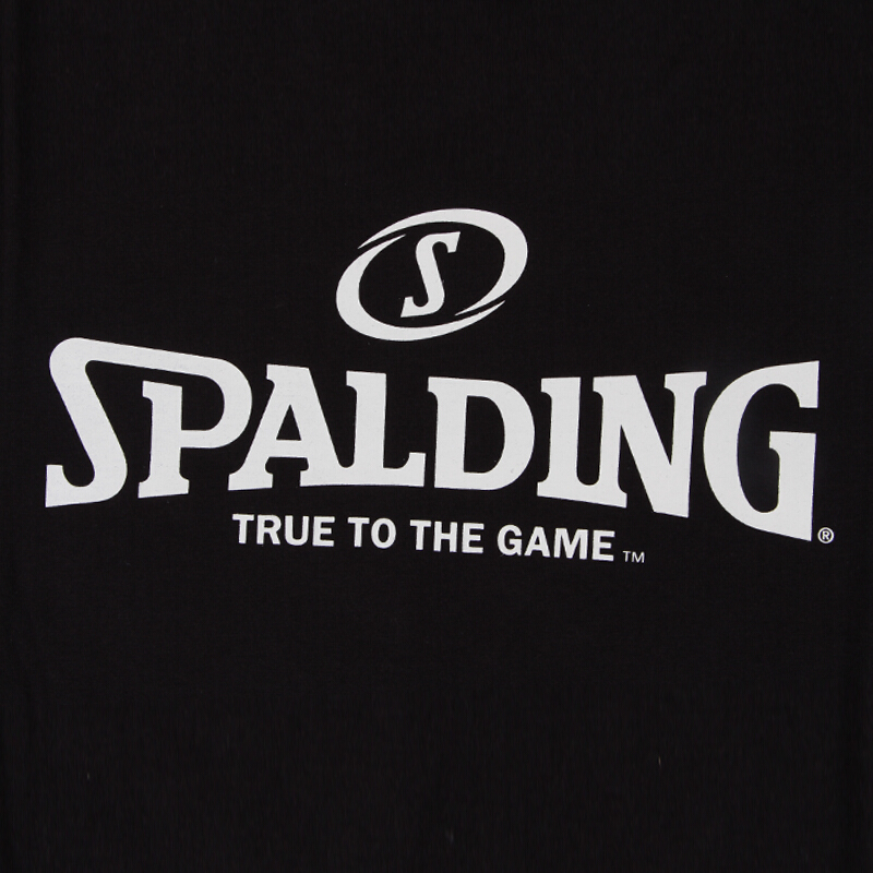 斯伯丁Spalding篮球运动服舒适透气大码短袖T恤男20017-01黑色