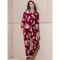 雅婷雅雯莫代尔棉质居家服套装睡衣家居服女春秋长袖九分袖