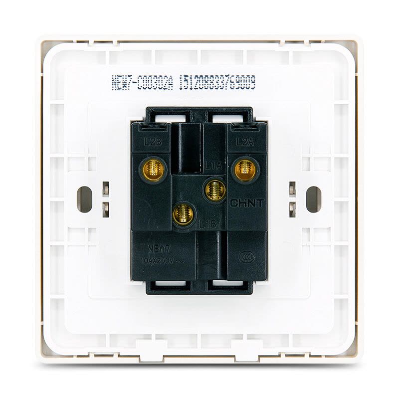 正泰CHNT 开关面板 二开单控墙壁电源开关插座 香槟金NEW7-C00302A图片
