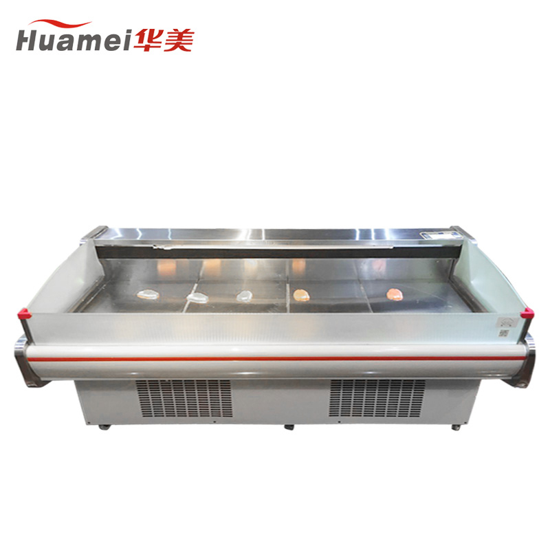 华美FMS-F1500鲜肉柜展示柜冷藏保鲜柜猪肉柜冷藏柜风冷超市敞开式商用冰柜