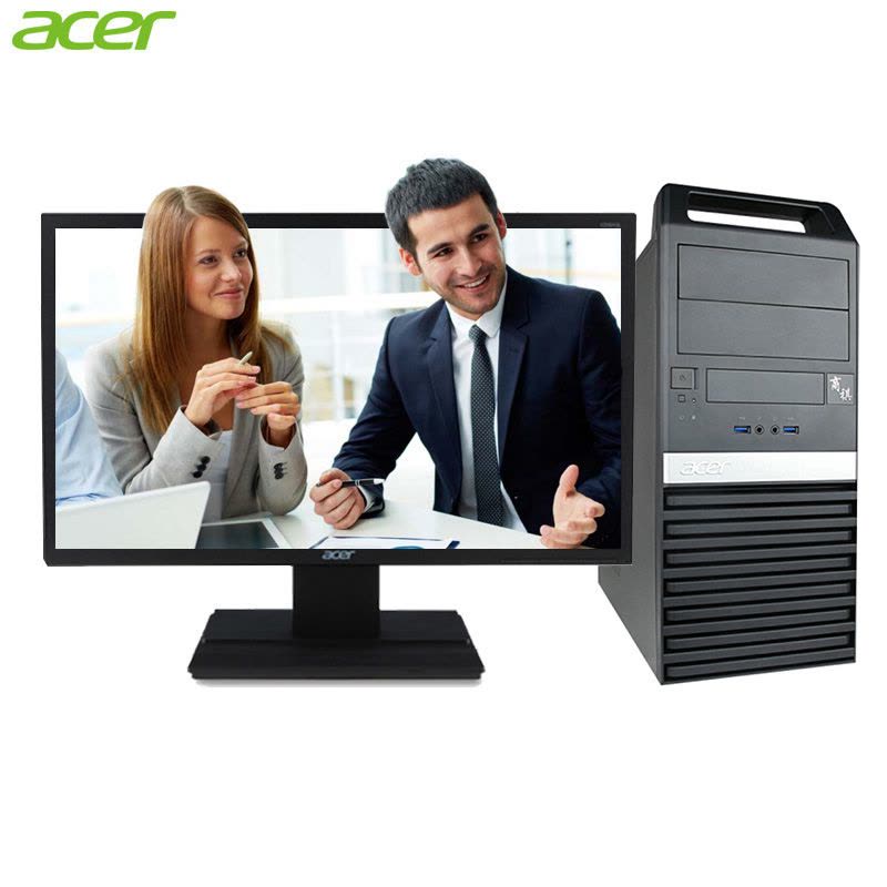 宏碁(acer)商祺N4660 3401台式商用电脑 21.5英寸屏(G4560 4G 1T 无光驱 串并口Linux)图片