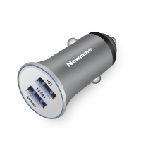 纽曼(Newmine)车载充电器HC15锖色金属机身智能分流12-24V 双USB接口 5.0V输出 2.4A快充 车充