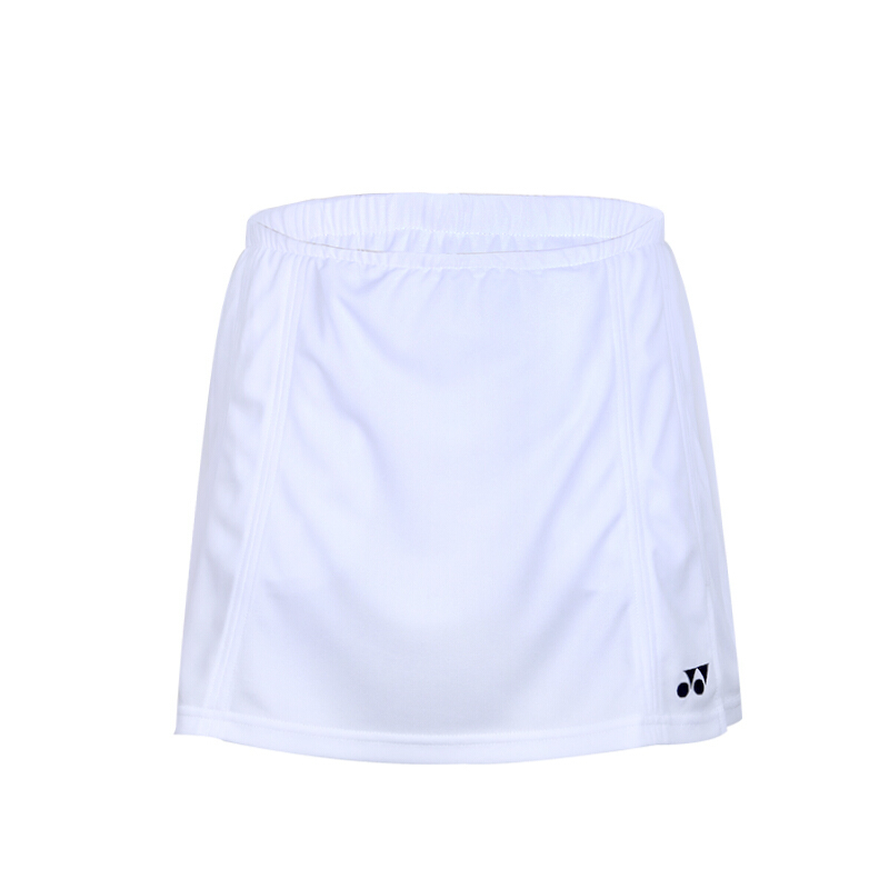 尤尼克斯YONEX羽毛球服女士短裙透气轻量夏季运动裤透气速干训练裙裤 26006CR白