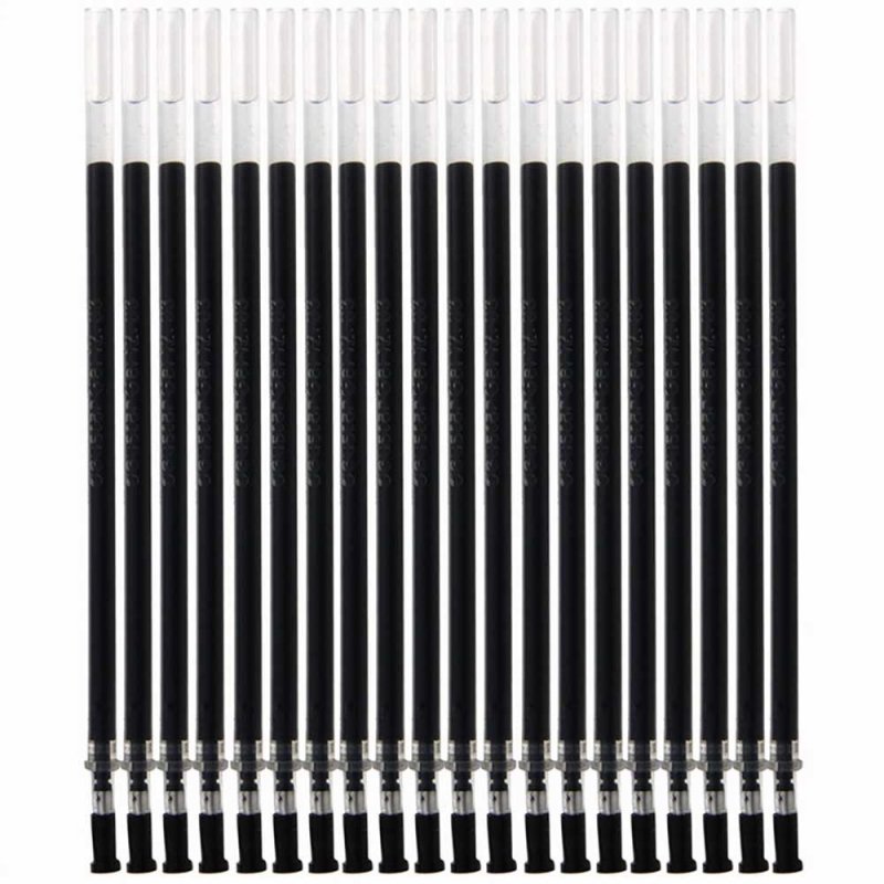 得力6916中性笔芯替芯0.5mm 20支装 黑色