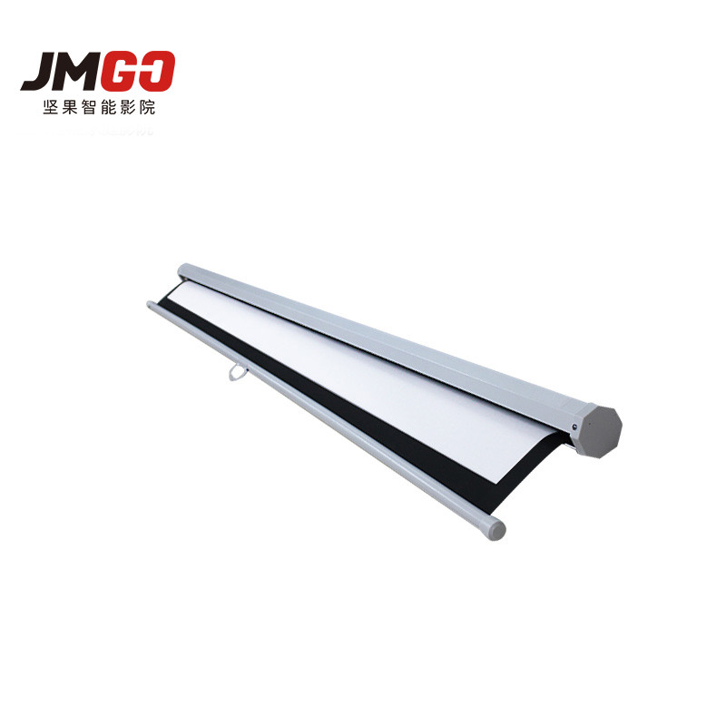 坚果JMGO 专业投影 投影机配件 手拉自锁幕布100寸 16:9 宽屏幕比168度可视角度 耐用平整 静音高清大图