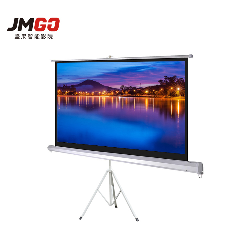坚果JMGO 专业投影 投影配件 铝合金支架幕布100寸 16:9 宽屏幕比168度可视角度 稳固支撑 可移动收纳