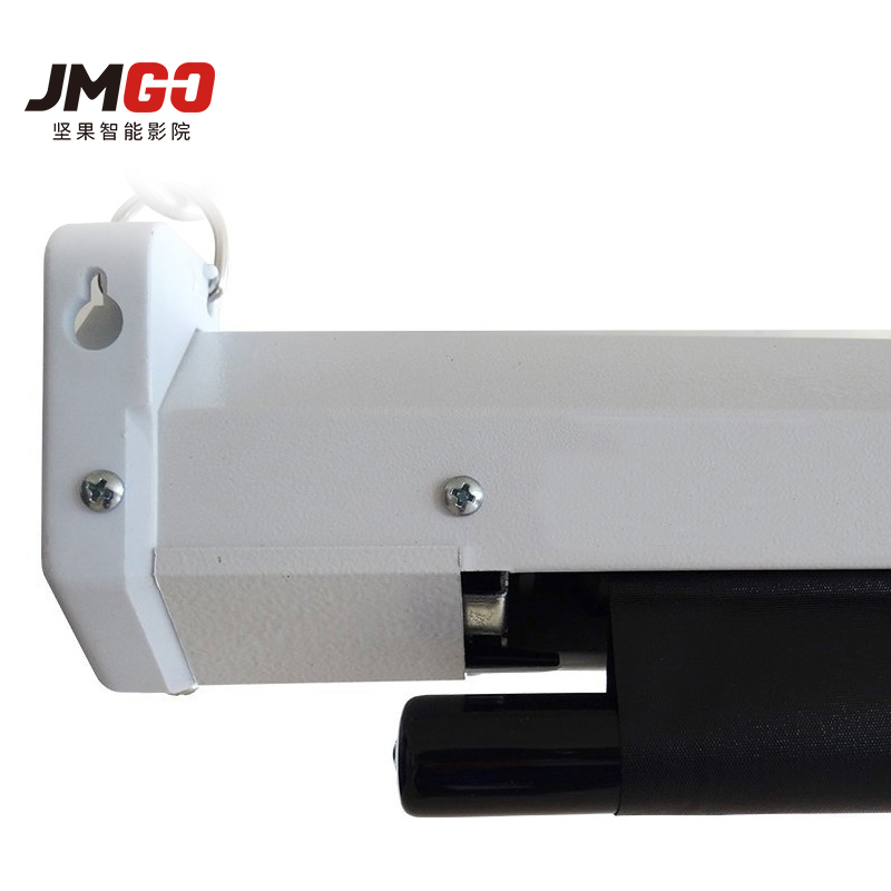 坚果(JMGO)专业投影 投影配件 电动遥控幕布100寸 16:9 宽屏幕比168度可视 高档耐用静音