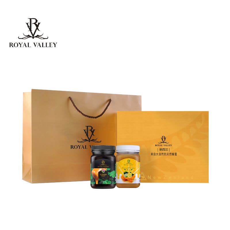 皇家维乐碧三叶草蜂蜜500g+柠檬蜂蜜500g 送礼盒图片