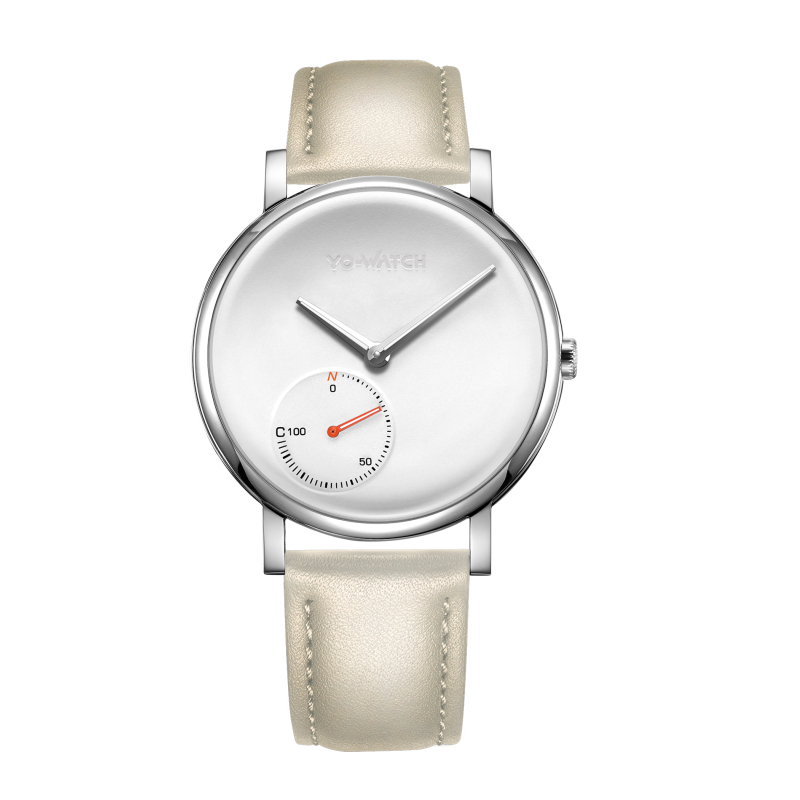 YO-WATCH Shine智能手表P6730M-米色牛皮带款