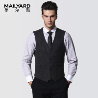 美尔雅(MAILYARD)男装马甲 男式商务休闲西服马甲男士绅士背心 001