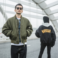 VC61 2017AW美式刺绣空军棉衣MA1棉服外套男