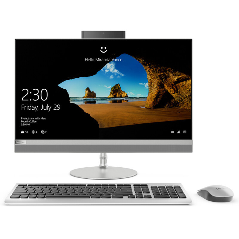 联想AIO 520-24IKU 23.8英寸一体台式机银色（I3-6006U 4G 1T）