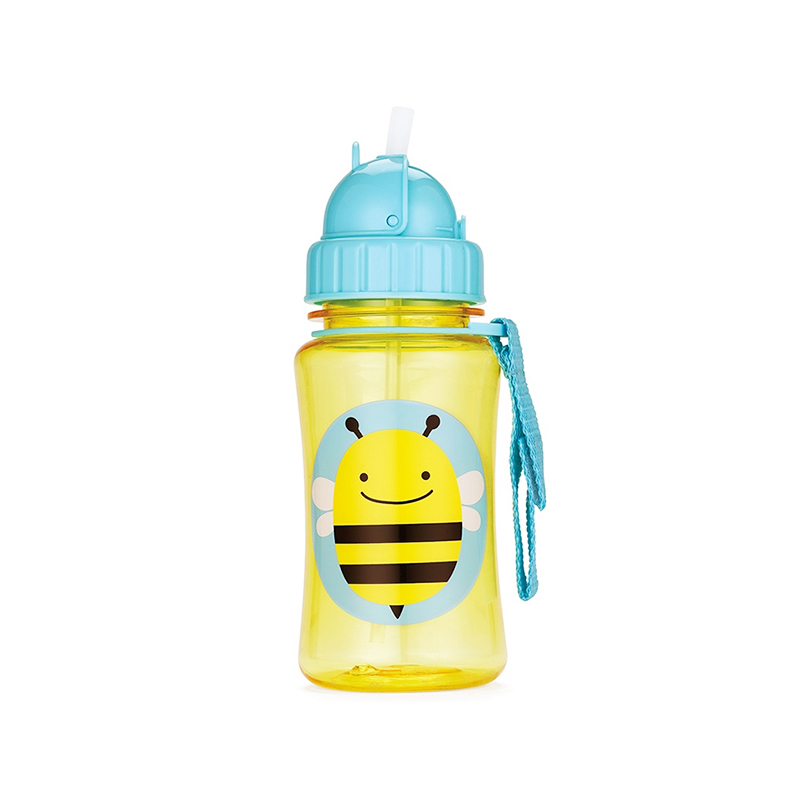 Skip Hop斯凯雷普动物系列TRITAN儿童学饮吸管杯密封防漏杯环保杯350ml 3-12岁 小蜜蜂款
