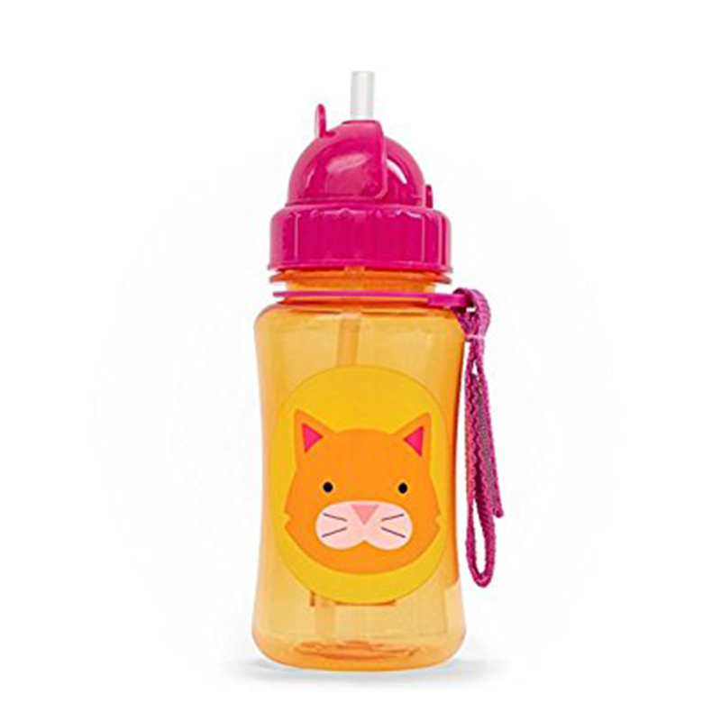 SKIP HOP儿童学饮杯吸管杯防漏防摔TRITAN 350ML 猫咪 水杯