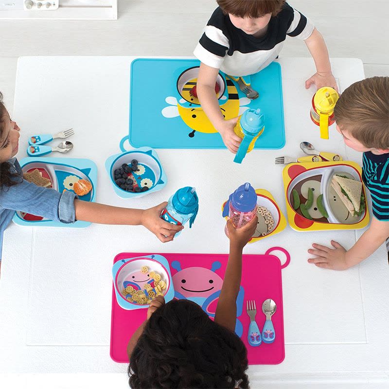 SKIP HOP zoo 猫头鹰系列分割宝宝盘 婴儿儿童餐具 3-12岁 宝宝餐碟餐盘 PP材质图片