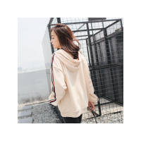 Ms.Maggie17模特实拍秋冬织带BF风卫衣