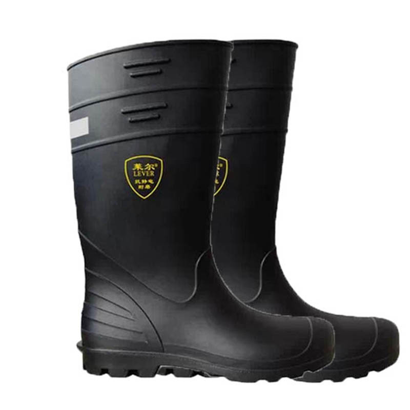 莱尔 纯黑 中筒雨鞋 39码 SI-8-99(双)