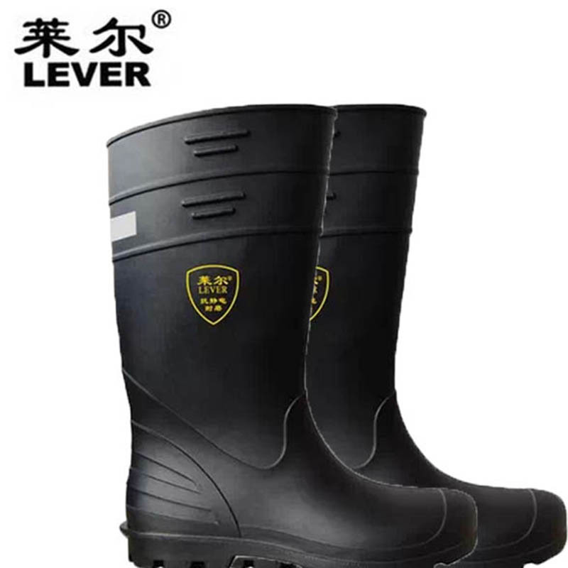 莱尔 纯黑 中筒雨鞋 39码 SI-8-99(双)