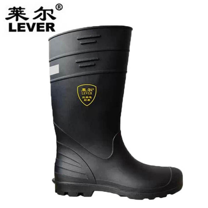莱尔 纯黑 中筒雨鞋 39码 SI-8-99(双)
