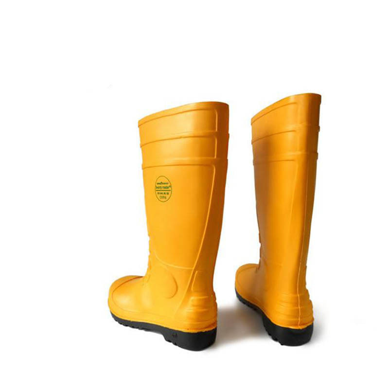 莱尔 黄筒黑底 双钢 高筒雨鞋 45码 SFF-2-19(双)