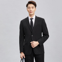 才子男装（TRIES）西服套装 男2017秋冬纯色两粒单排扣修身版商务西服套装206501110