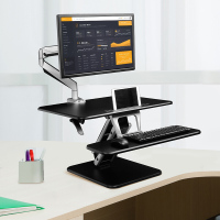 乐歌（Loctek）M3S黑 站立办公桌显示器电脑桌显示器支架桌移动折叠式工作台 显示器支架臂 520*680*425