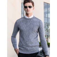 富贵鸟纯羊毛毛衣男士羊毛衫圆领冬季毛衣FBSS7620