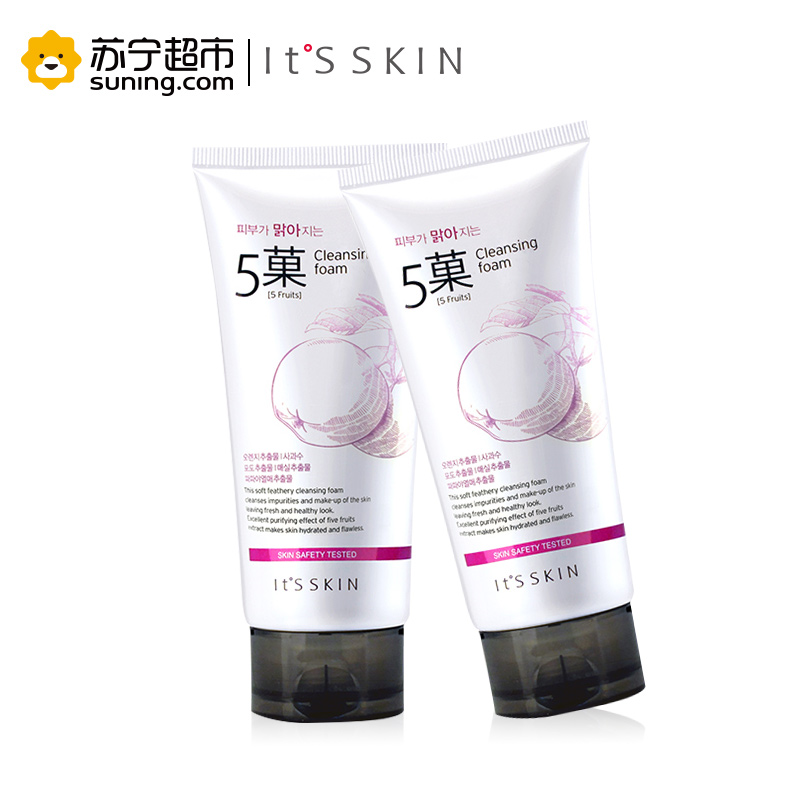 It’s skin伊思透明肌五果洗面奶补水保湿清洁滋润泡沫洁面乳 180ml