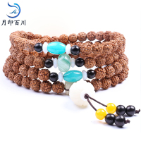 月印百川 金刚菩提子108颗手串 天河石菩提手链多层多圈手链