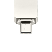爱国者(aigo)16GB 高速MicroUSB USB3.0 双接口 手机U盘U385 OTG精耀系列 银色