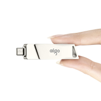 爱国者(aigo)16GB 高速MicroUSB USB3.0 双接口 手机U盘U385 OTG精耀系列 银色