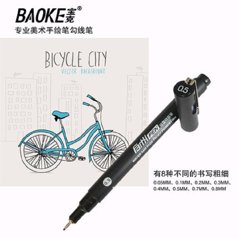 宝克 0.7mm 针管式 签字笔 BK1000 (支)