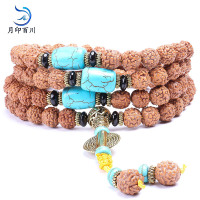 月印百川 金刚菩提子108颗手串 男女款手链 多层时尚佛珠手串