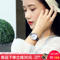冠琴手表女学生韩版简约休闲大气时尚潮流皮表带石英表女表腕表