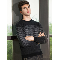 富贵鸟男士纯羊毛羊毛衫圆领套头毛衣FPD37677