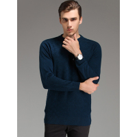 富贵鸟纯羊毛休闲纯色羊毛衫男FXDL8606