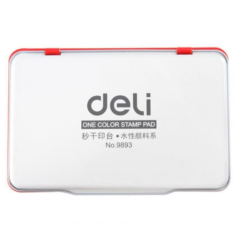 得力(deli)9893秒干印台(红)(只)
