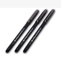 中性笔针管0.28mm0.38黑色磨砂笔杆商务办公用品财会签字水笔