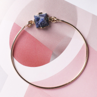 MY FLASH TRASH 米罗锥形巴西蓝纹半宝手镯 NF0536B-14A