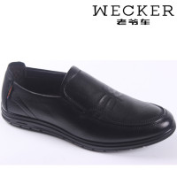 老爷车男棉鞋2017冬季新款真皮软底软面商务休闲棉皮鞋16269