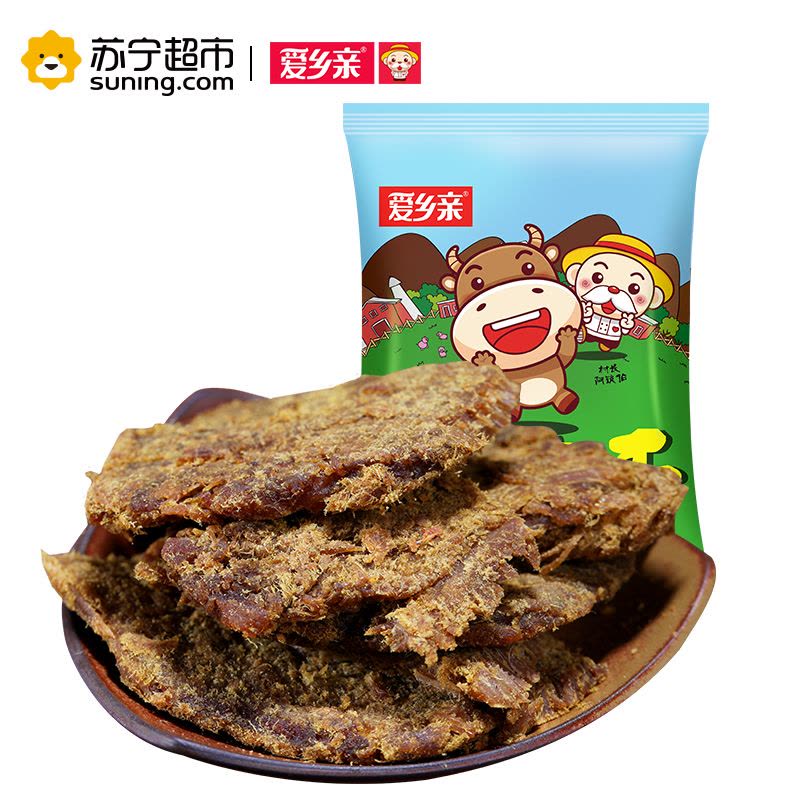 爱乡亲 肉干肉脯 牛肉干100g(休闲零食)图片