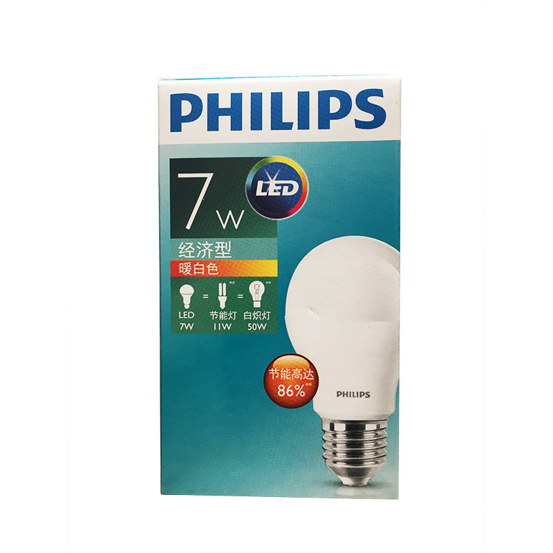 飞利浦(Philips) LED 球泡 螺口E27 暖白色 7W(个)