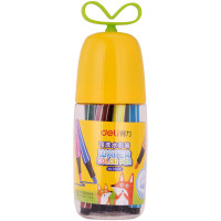 得力70676 12色水彩笔(混)(12色) 1筒