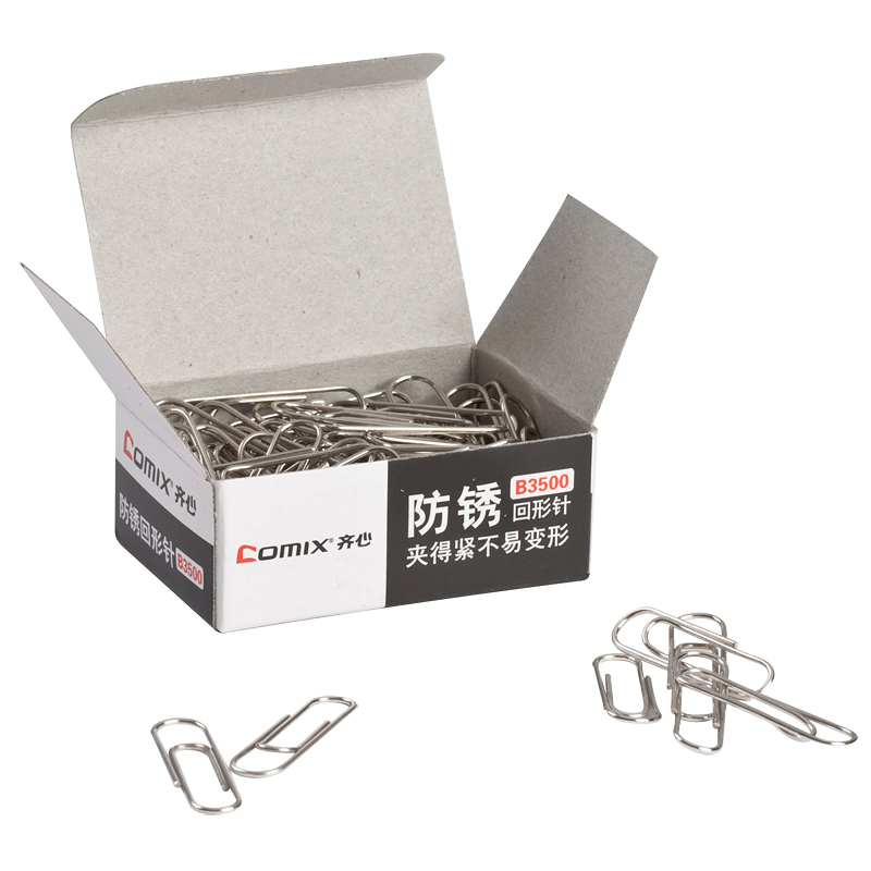 齐心 B3500 回形针 29mm 100枚/盒 (50盒/件)