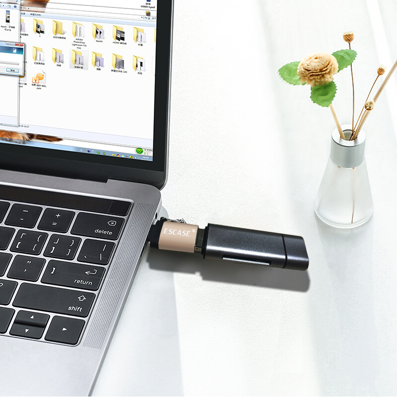 ESCASE Type-C转USB3.0转接头 安卓数据线U盘 手机OTG 适用华为MacBook/P10Mate等
