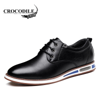 鳄鱼恤 CROCODILE 休闲鞋男士潮流系带板鞋英伦风舒适百搭商务男鞋 02017