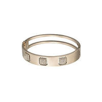 Swarovski施华洛世奇Tactic系列宽版玫瑰金色手镯5000793