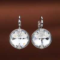 Swarovski施华洛世奇 银白色贝拉水晶穿孔耳环5274314