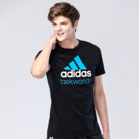 Adidas阿迪达斯跆拳道短袖男2018新款速干透气运动休闲T恤运动服ADICTK-DBUP
