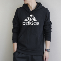 正品阿迪达斯男装新款修身外套连帽卫衣套头衫运动休闲服